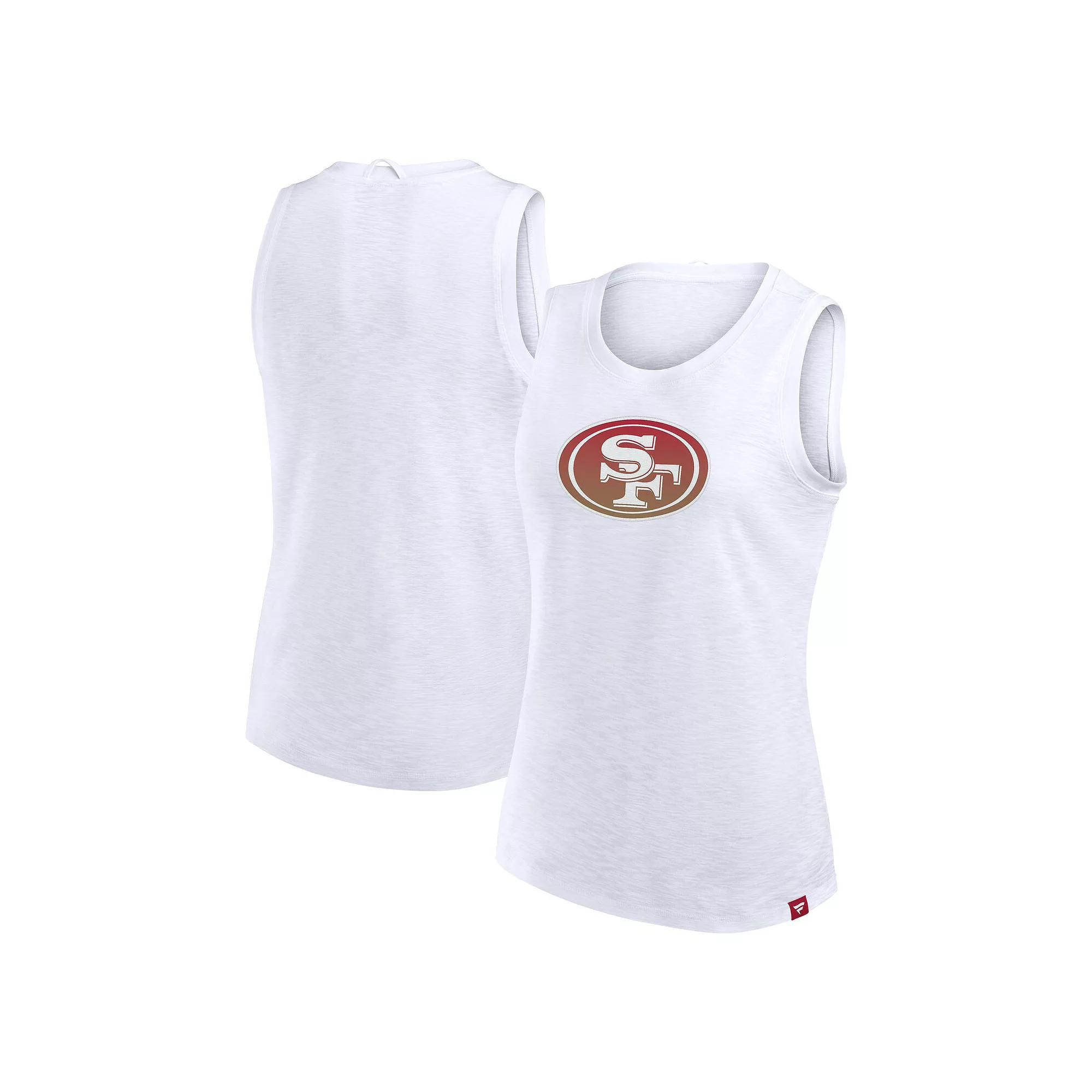 Women's Fanatics White San Francisco 49ers Slub Tank Top,  Product Image