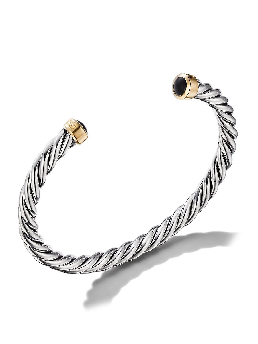 Mens Cable Cuff Bracelet in Sterling Silver Product Image