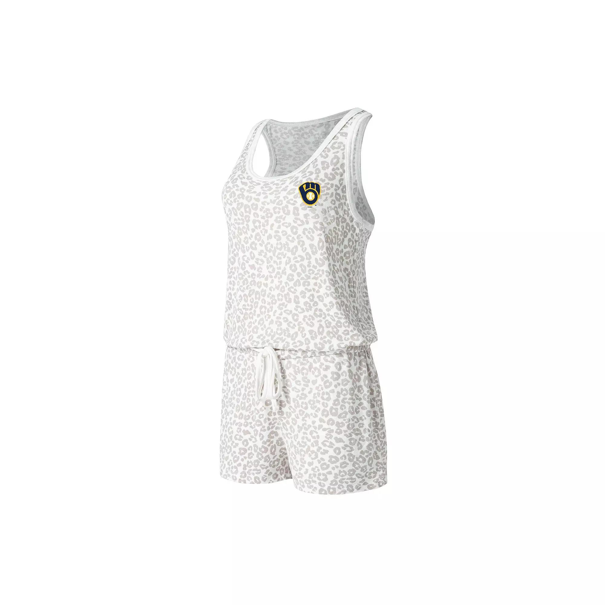 Women's Concepts Sport Cream Los Angeles Angels Montana Hacci Knit Romper,  Product Image