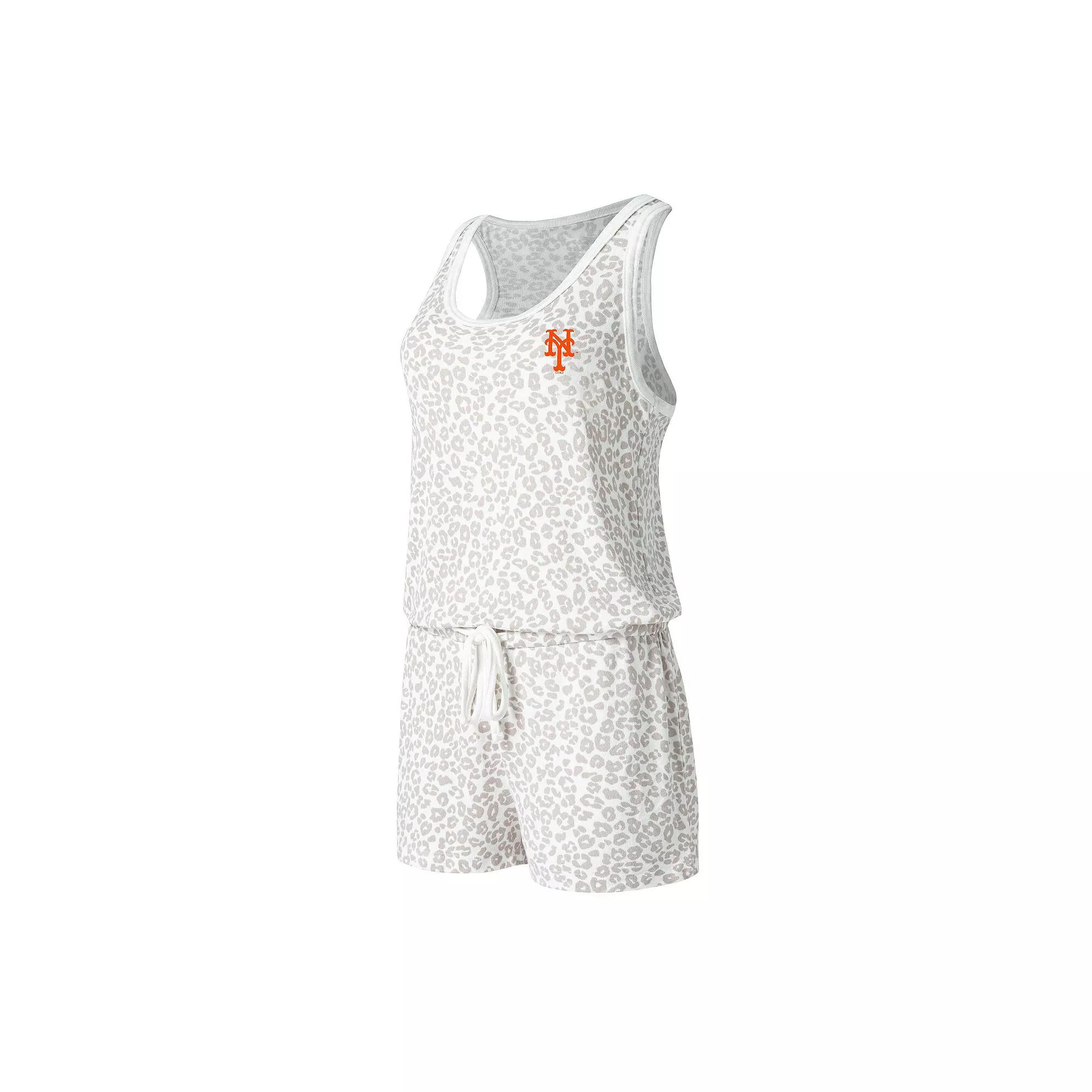 Women's Concepts Sport Cream Chicago Cubs Montana Hacci Knit Romper,  Product Image