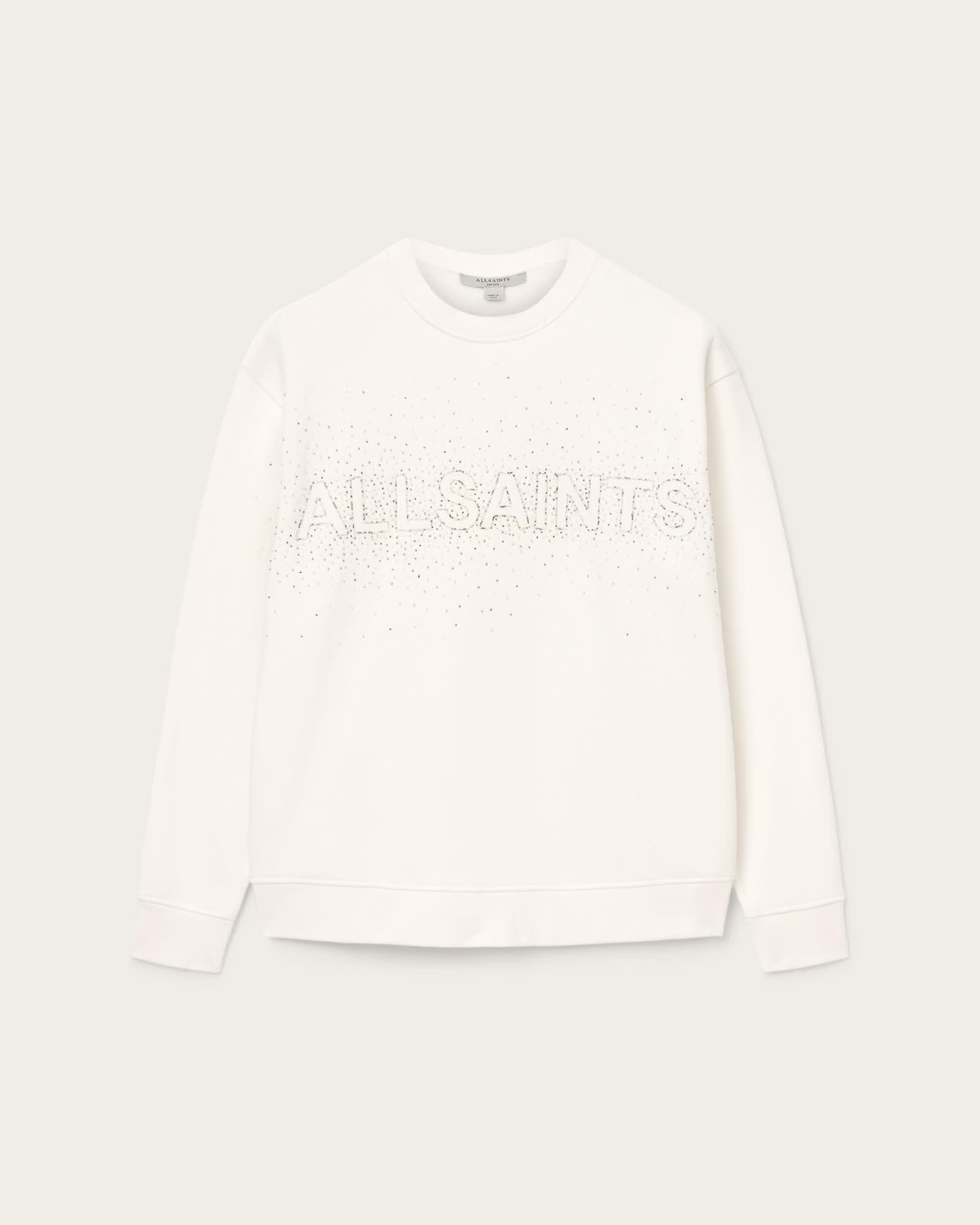 Sprinkle Oversized Etta Sweatshirt White | ALLSAINTS US Product Image