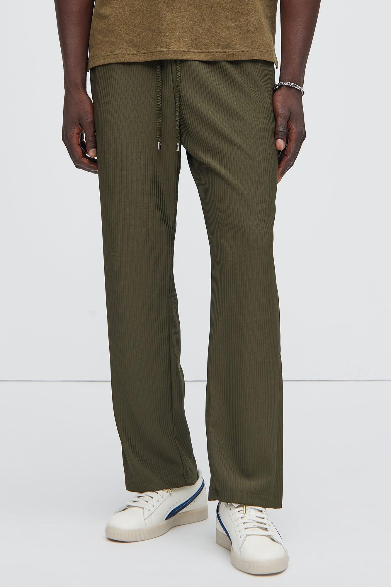 Archway Pleated Pants - Olive Product Image