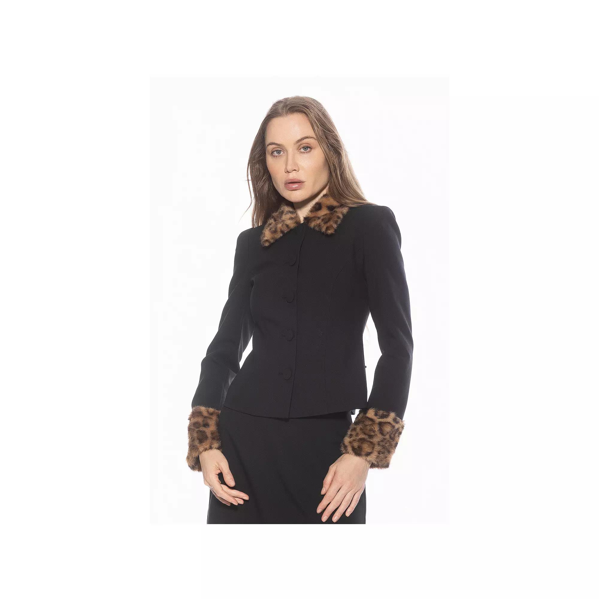 Women's ALEXIA ADMOR Faux Fur Collar & Sleeve Jacket,  Product Image