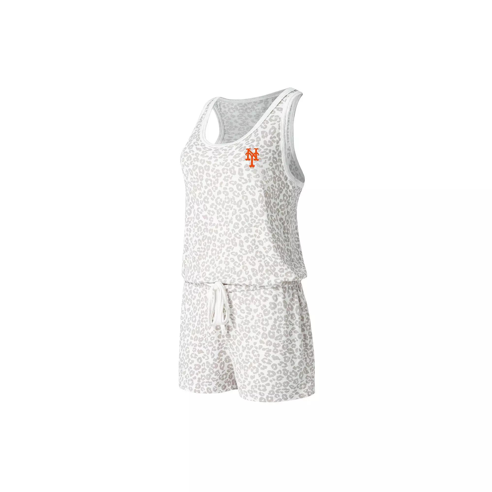 Women's Concepts Sport Cream Chicago Cubs Montana Hacci Knit Romper,  Product Image