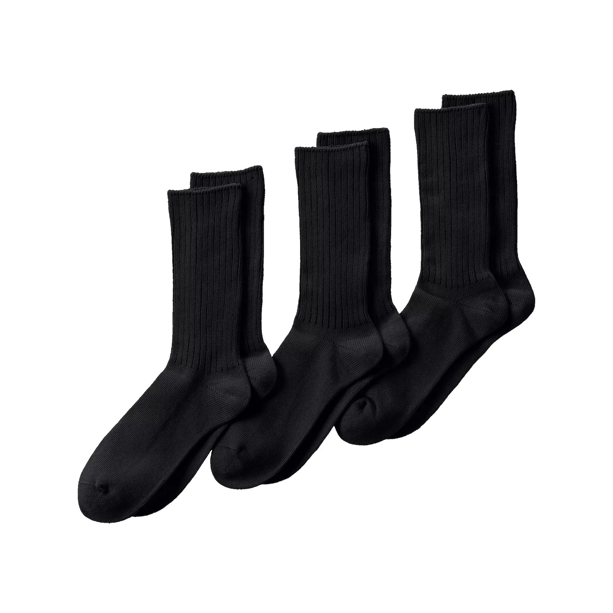 Men's Lands' End Crew Socks 3-Pack, Size: Large, Radiant Blue Product Image