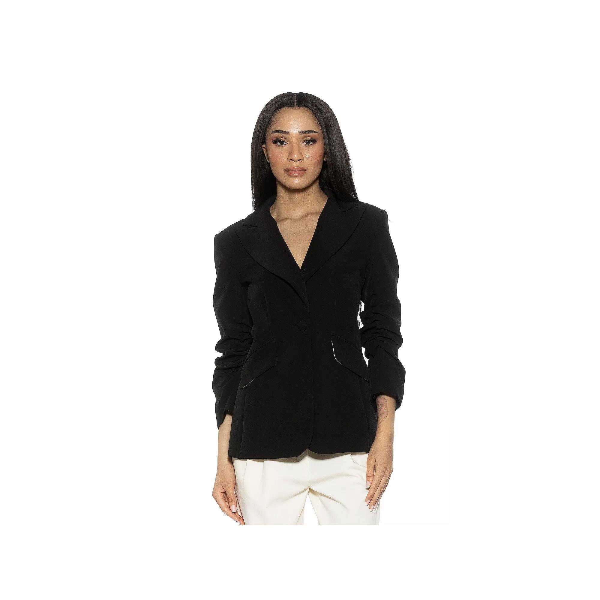 Women's ALEXIA ADMOR Tau Scrunched Sleeve Blazer,  Product Image