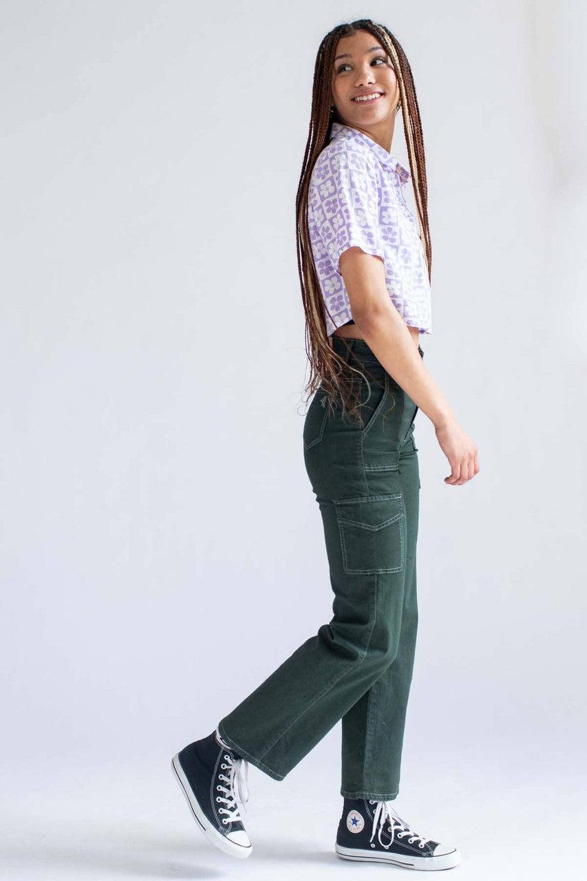 Green Stretch Carpenter Jeans Product Image