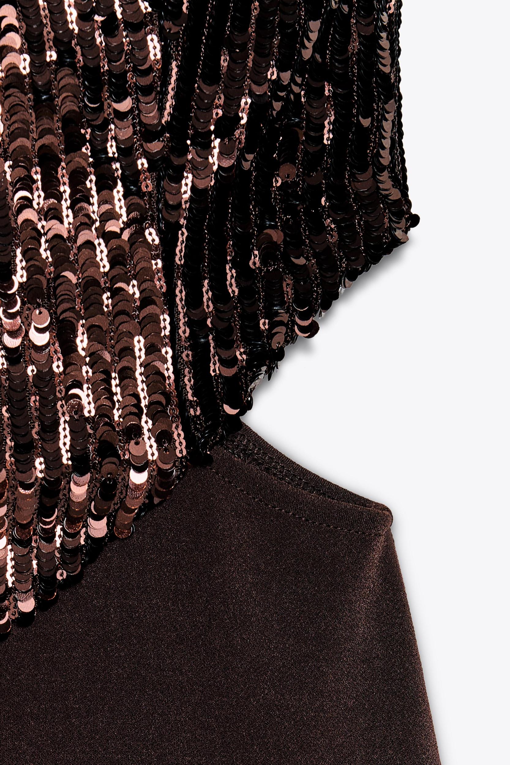 SEQUIN CUT-OUT COMBINATION DRESS Product Image