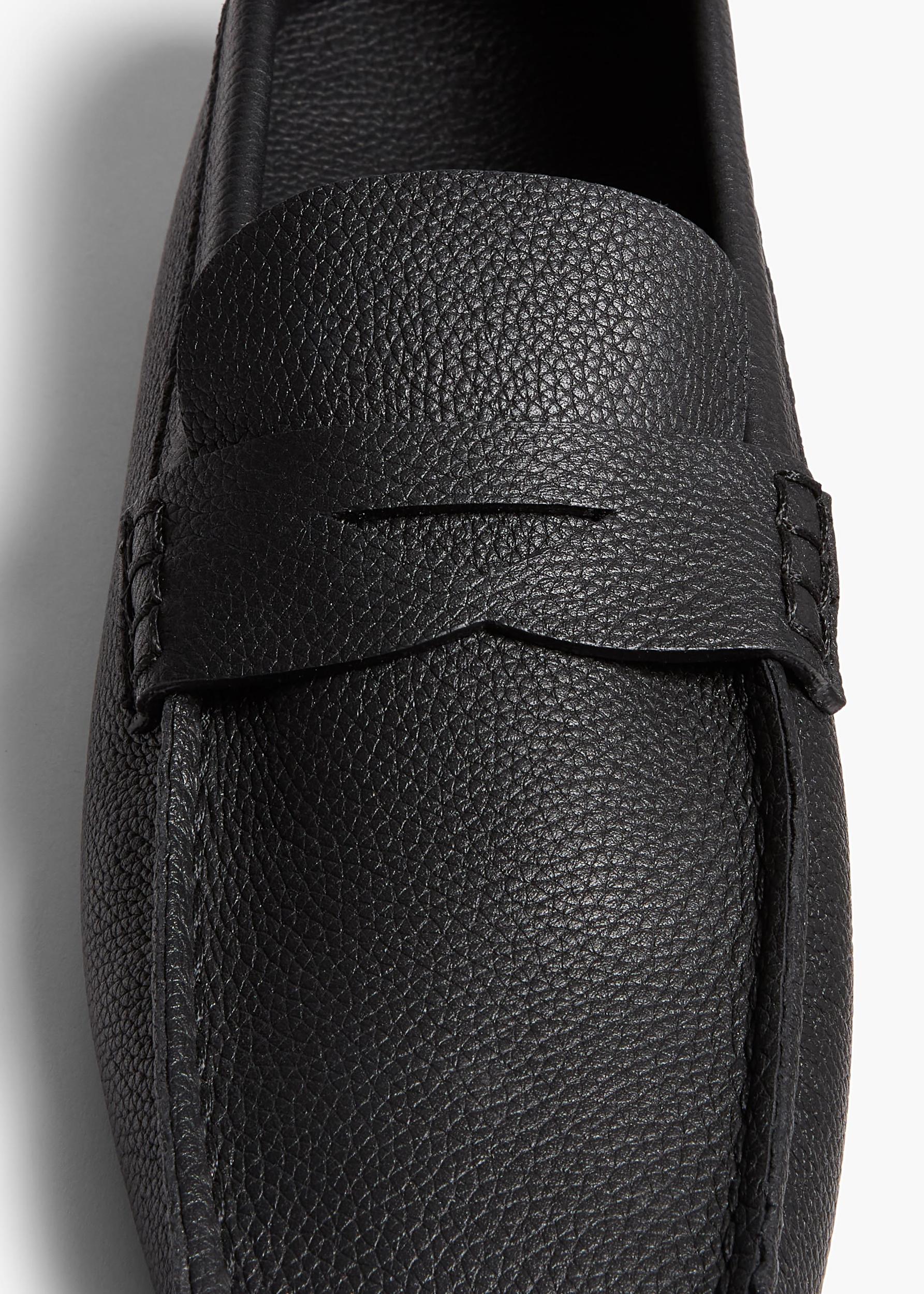 Billy Loafer in Black Pebbled Leather Product Image