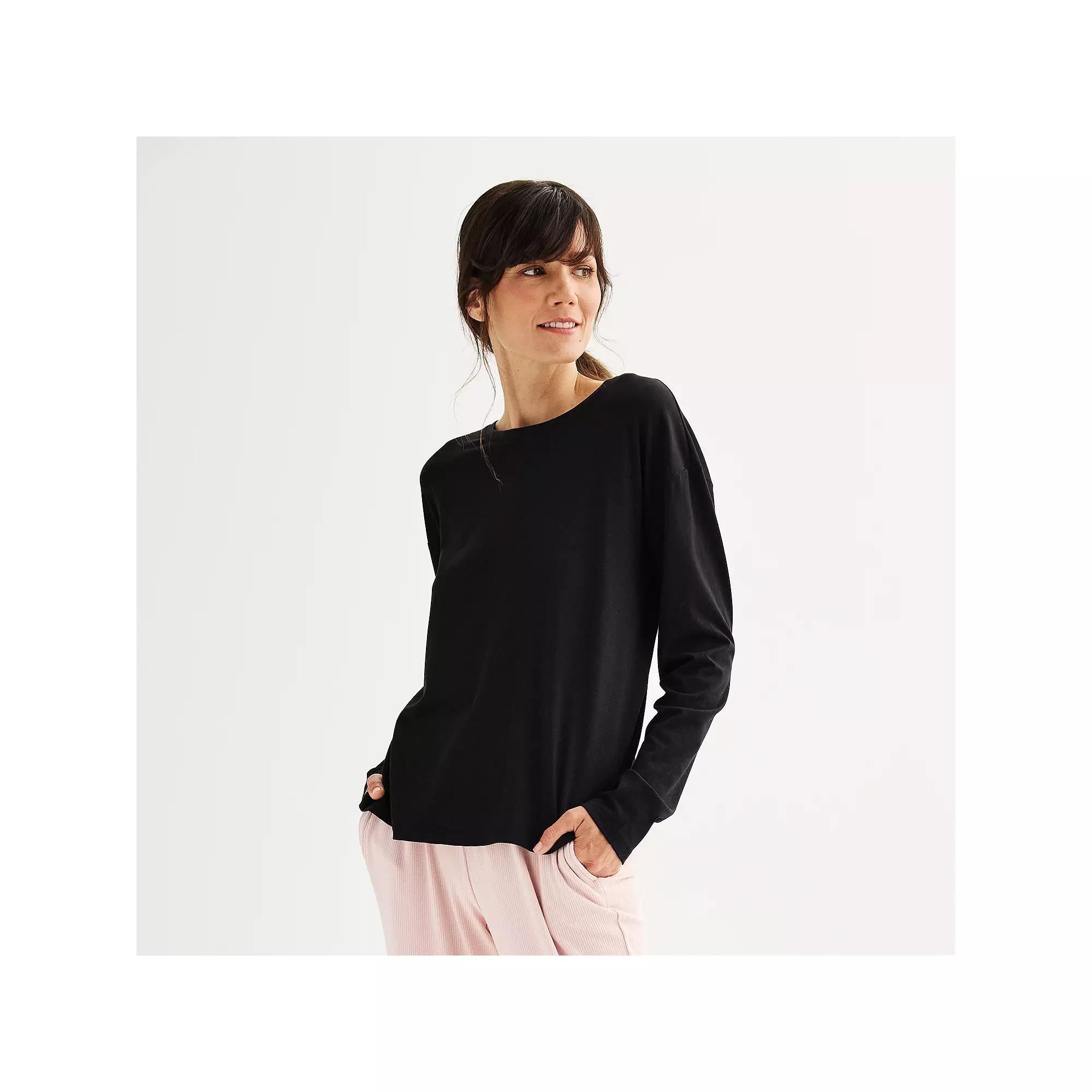 Women's Sonoma Goods For Life® Drop-Shoulder Long Sleeve Sleep Tee,  Product Image