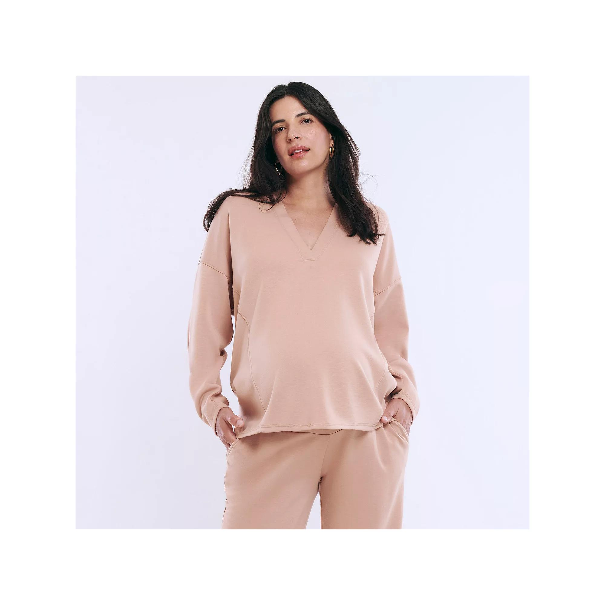 Maternity Motherhood® Cozy Hoodie, Women's, Size: XXL-MAT, Winter White Product Image