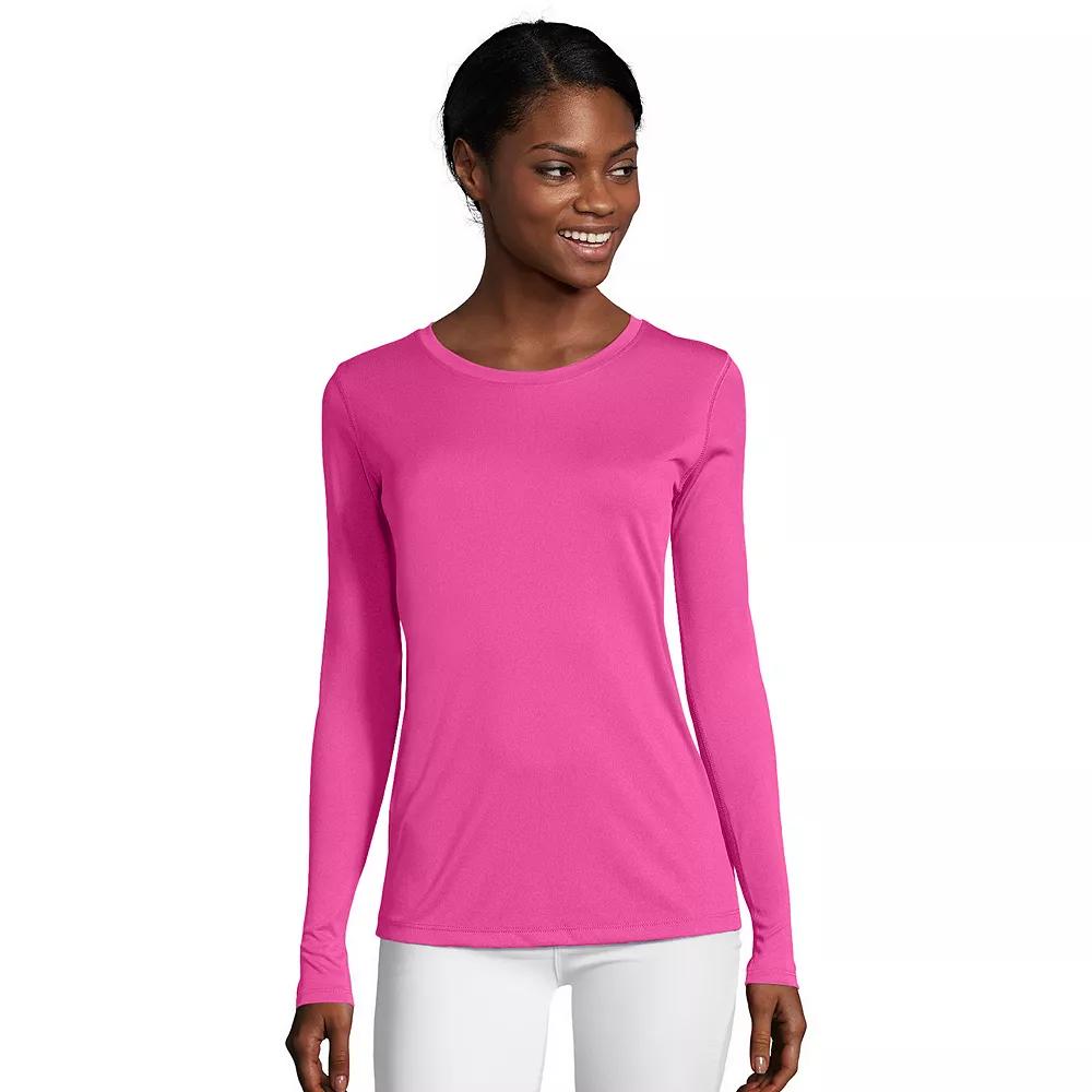 Women's Hanes® Cool Dri Long-Sleeve Performance Tee,  Product Image