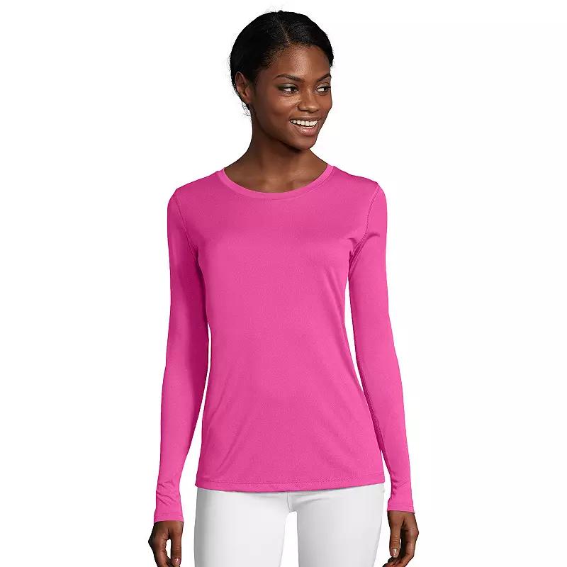 Women's Hanes® Cool Dri Long-Sleeve Performance Tee,  Product Image