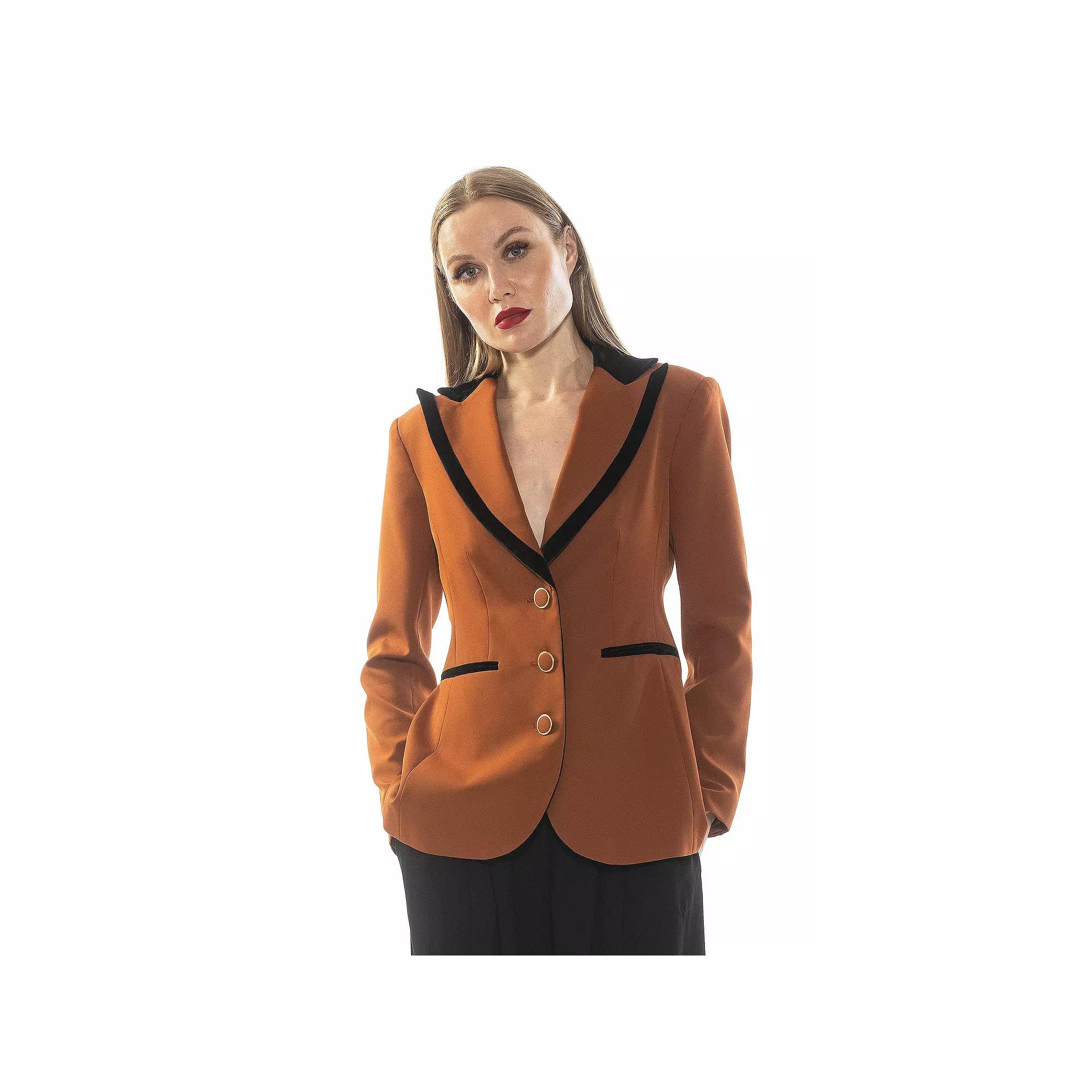 Women's ALEXIA ADMOR Reiss Long Sleeve Blazer With Contrast Collar,  Product Image
