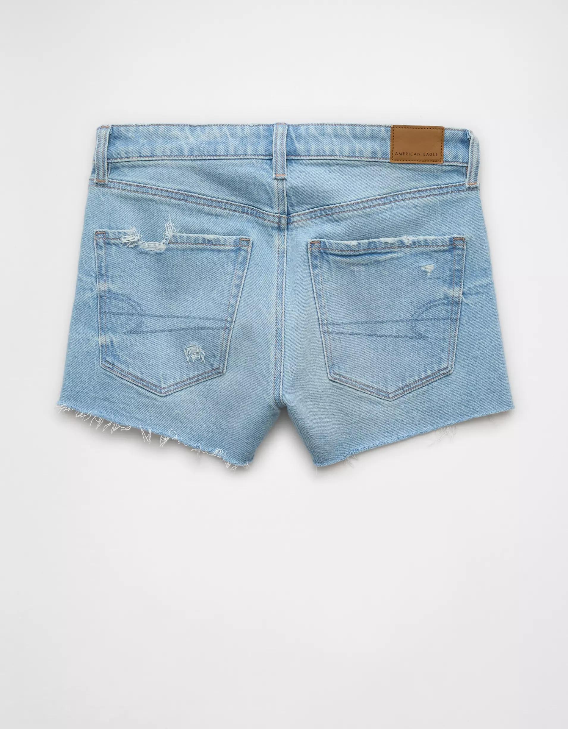 AE Stretch Ripped Denim Perfect Shortie Product Image