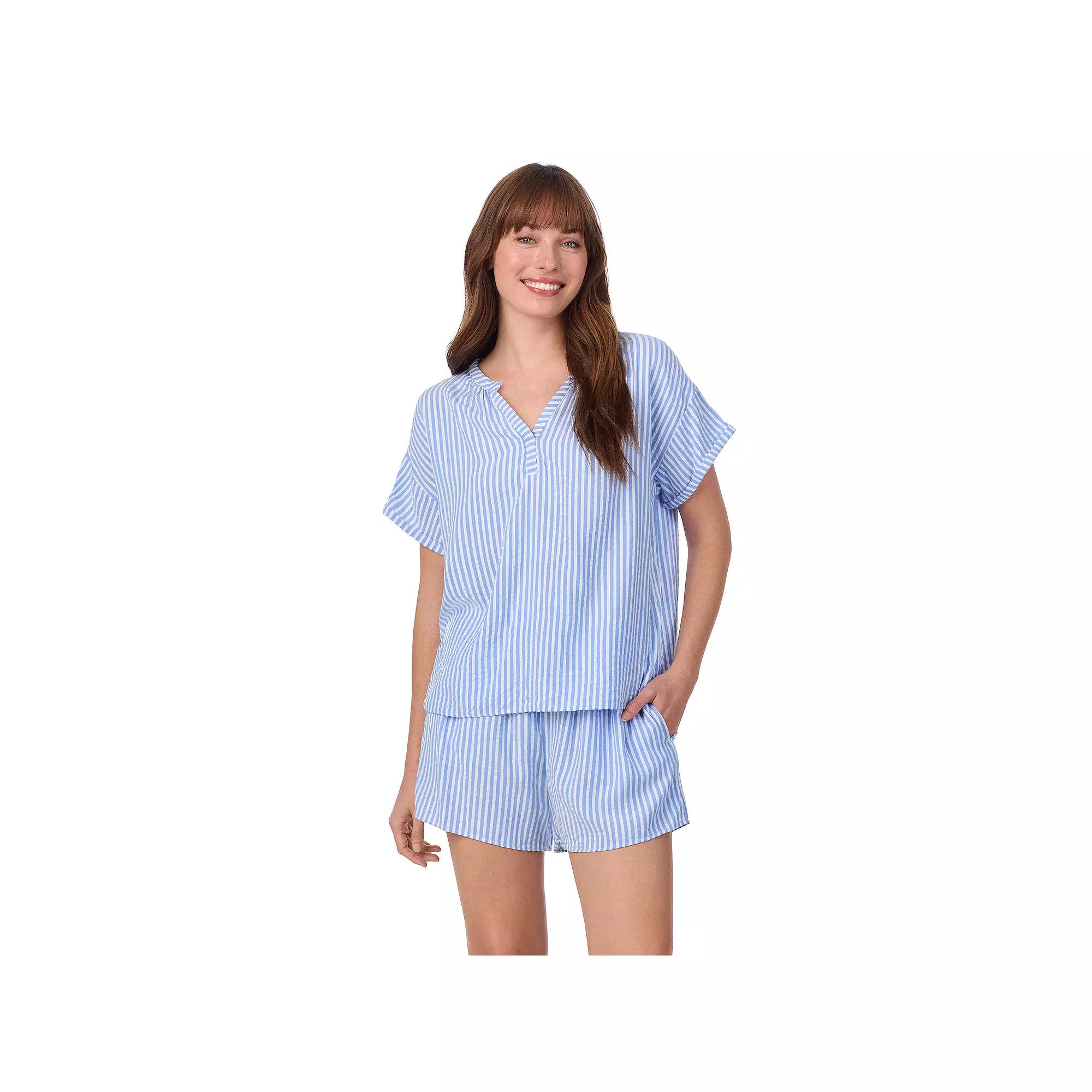 Women's Draper James 2-Piece Seersucker Short Sleeve Pajama Top & Pajama Shorts Set,  Product Image
