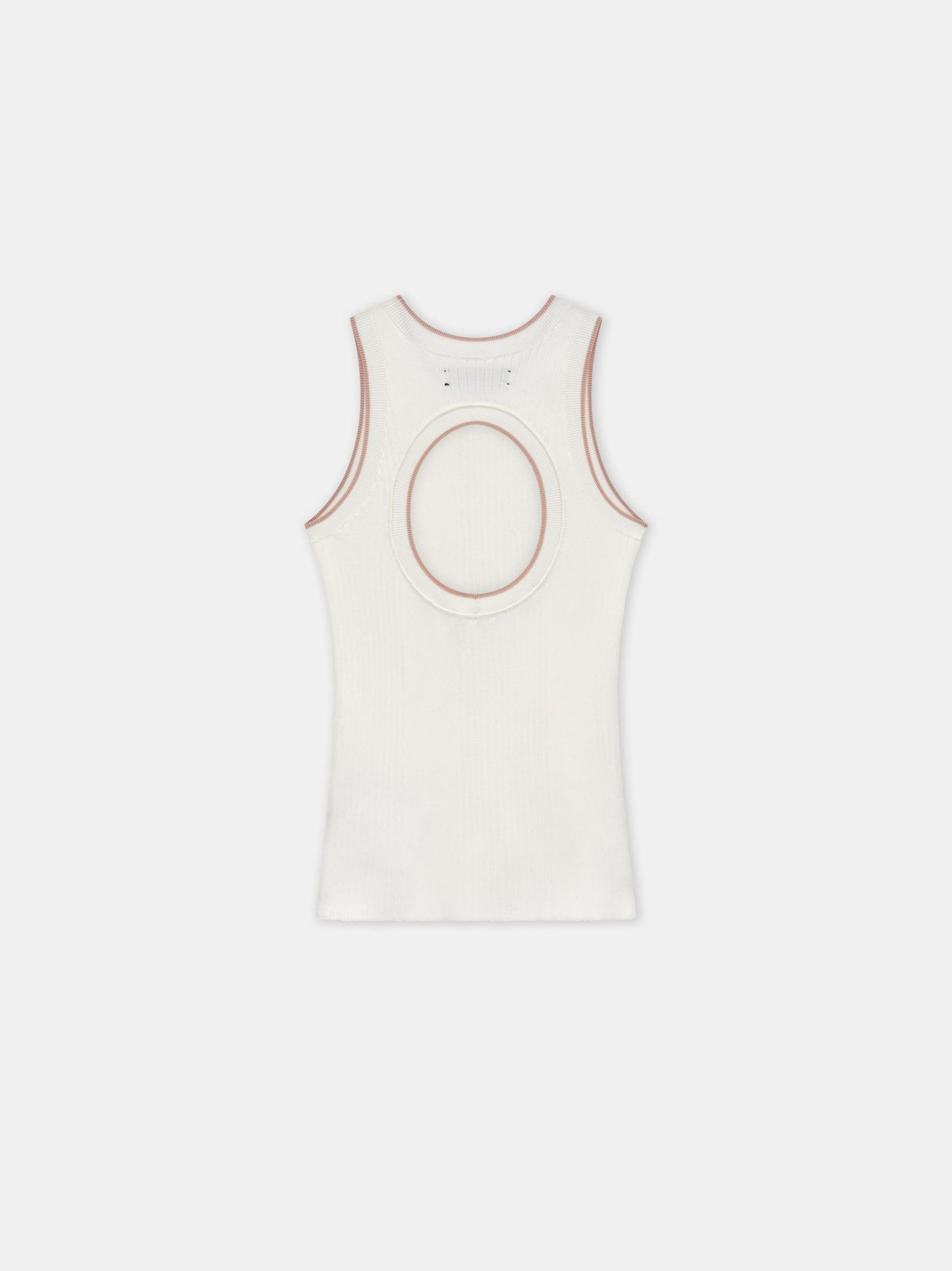 WOMEN - WOMEN'S OPEN BACK TANK - Ivory Female Product Image