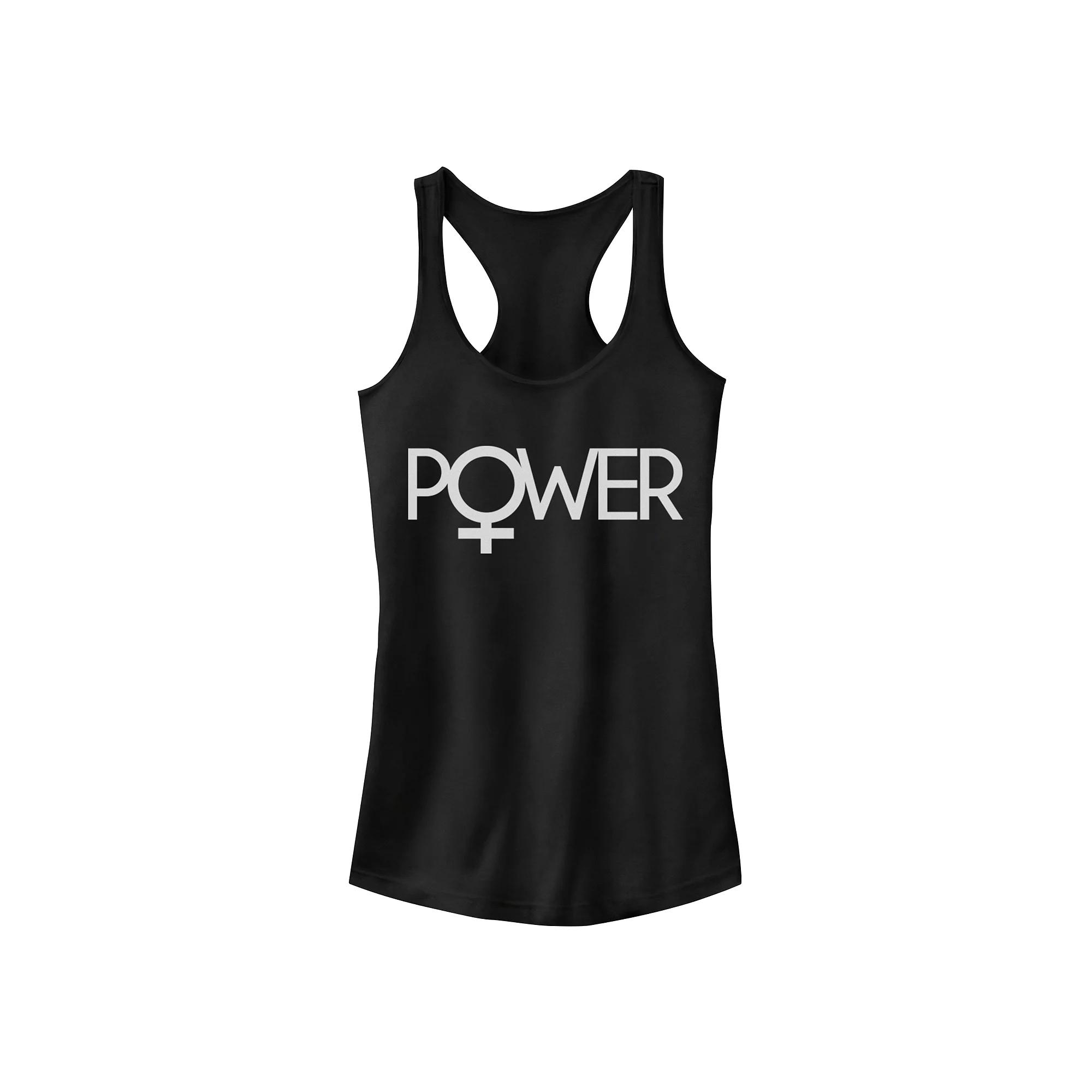 Juniors' Chin-Up Girl Power Ideal Racerback Tank Top, Girl's,  Product Image