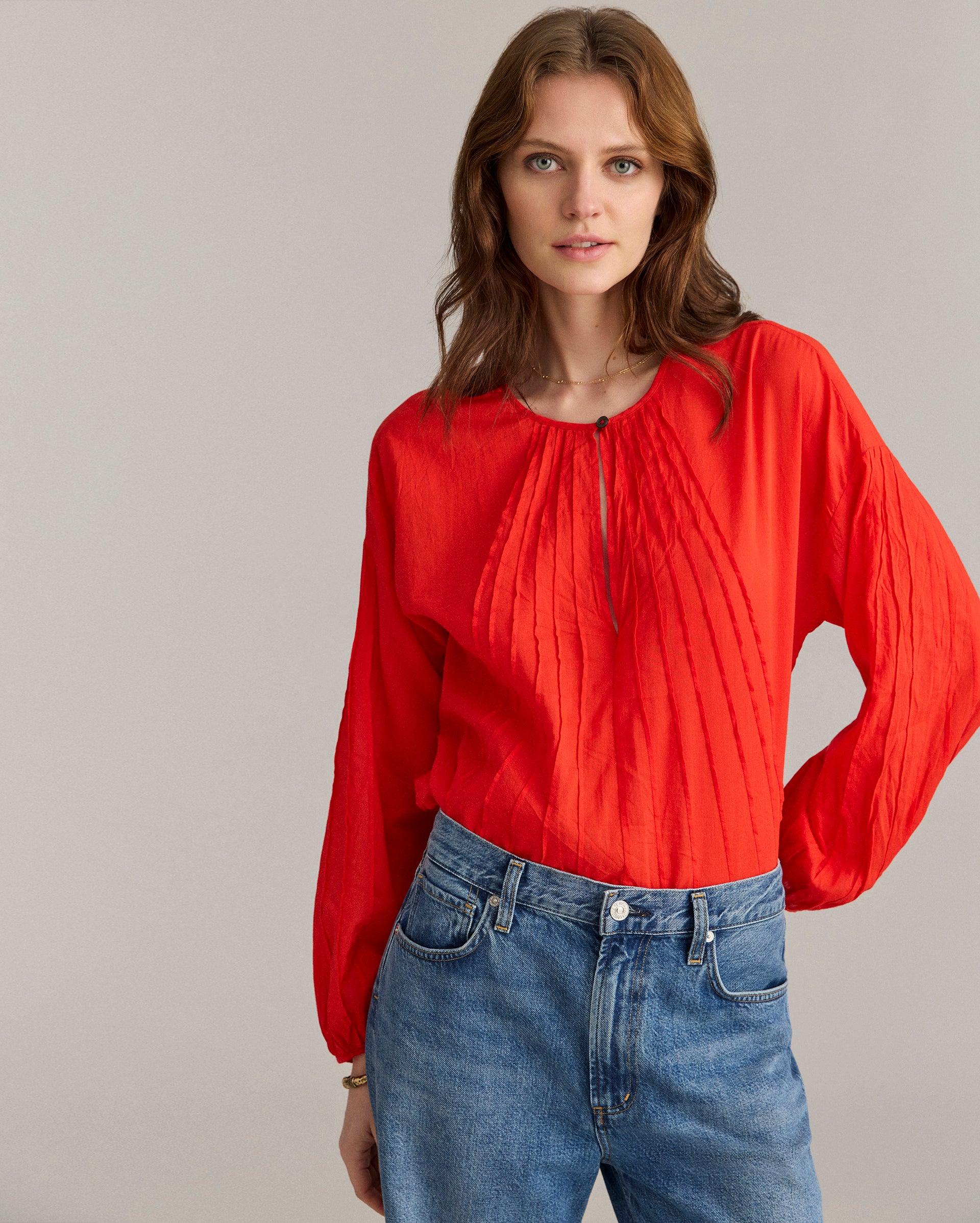 Sunray Pintuck Blouse -  Product Image