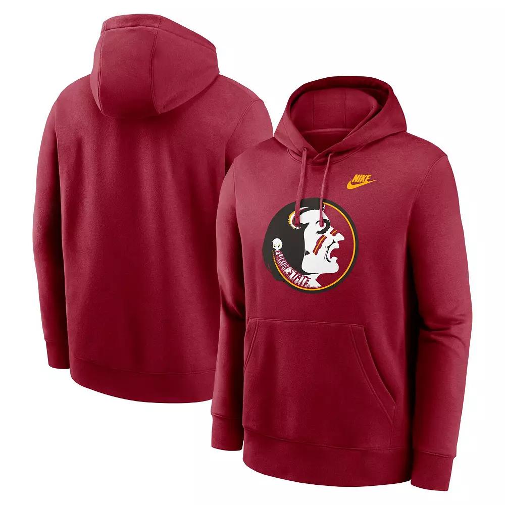 Men's Nike Garnet Florida State Seminoles Legacy Logo Club Fleece Pullover Hoodie,  Product Image