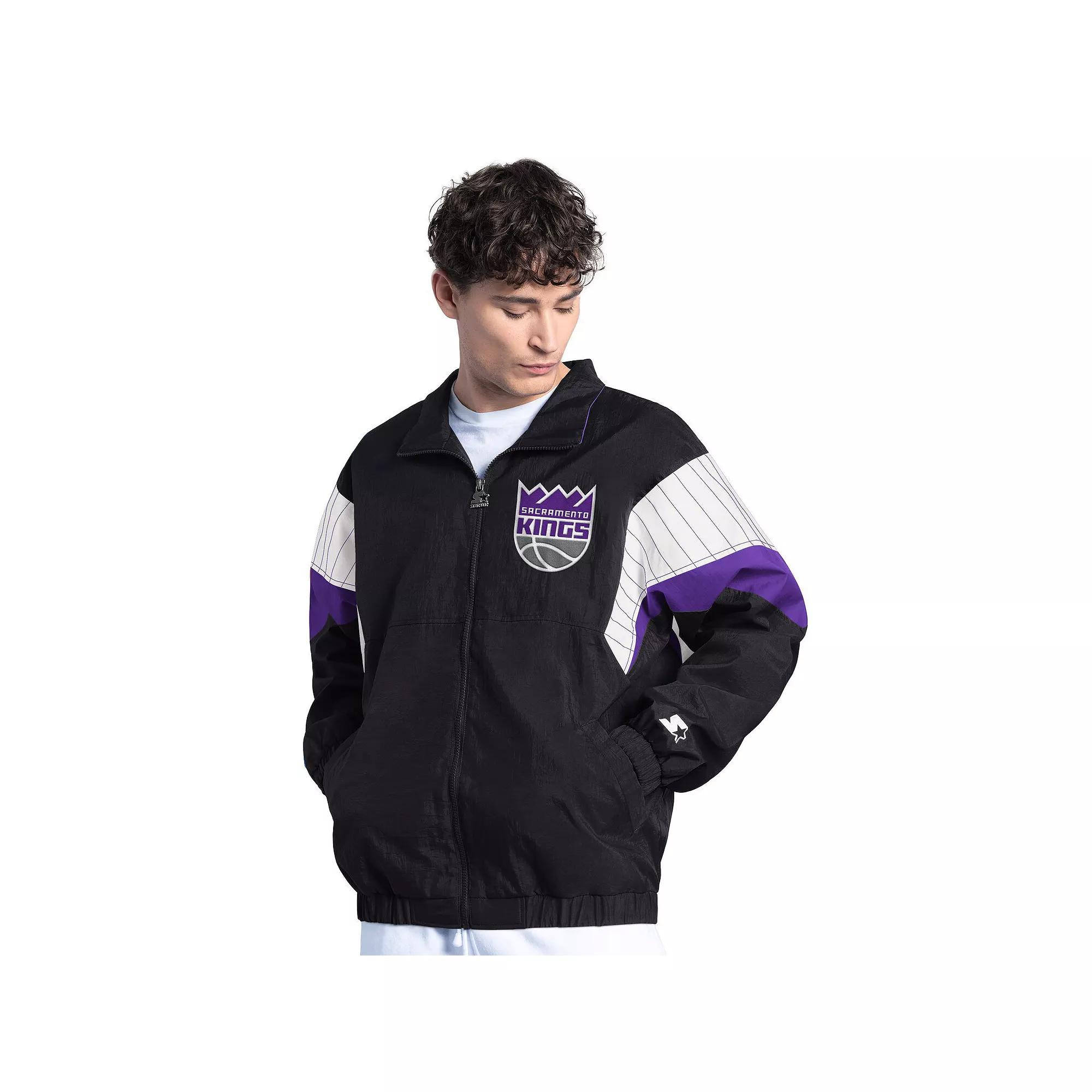 Men's Starter Black Miami Heat Yard Line Full-Zip Jacket,  Product Image