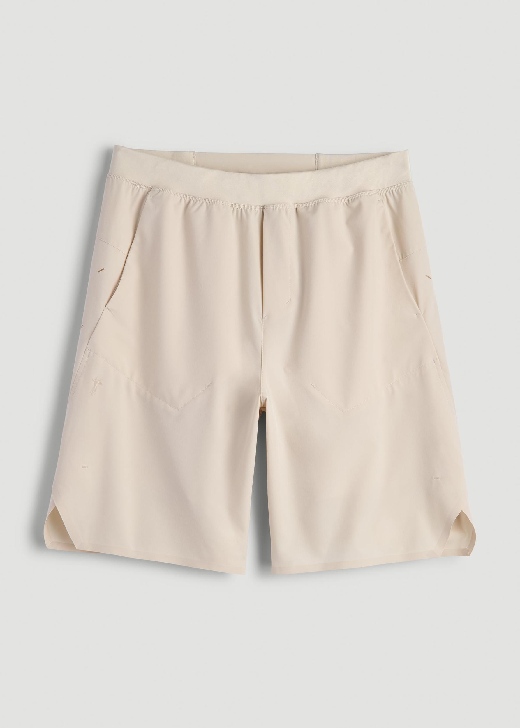 2-in-1 Featherweight Running Short for Tall Men in Light Stone Male Product Image