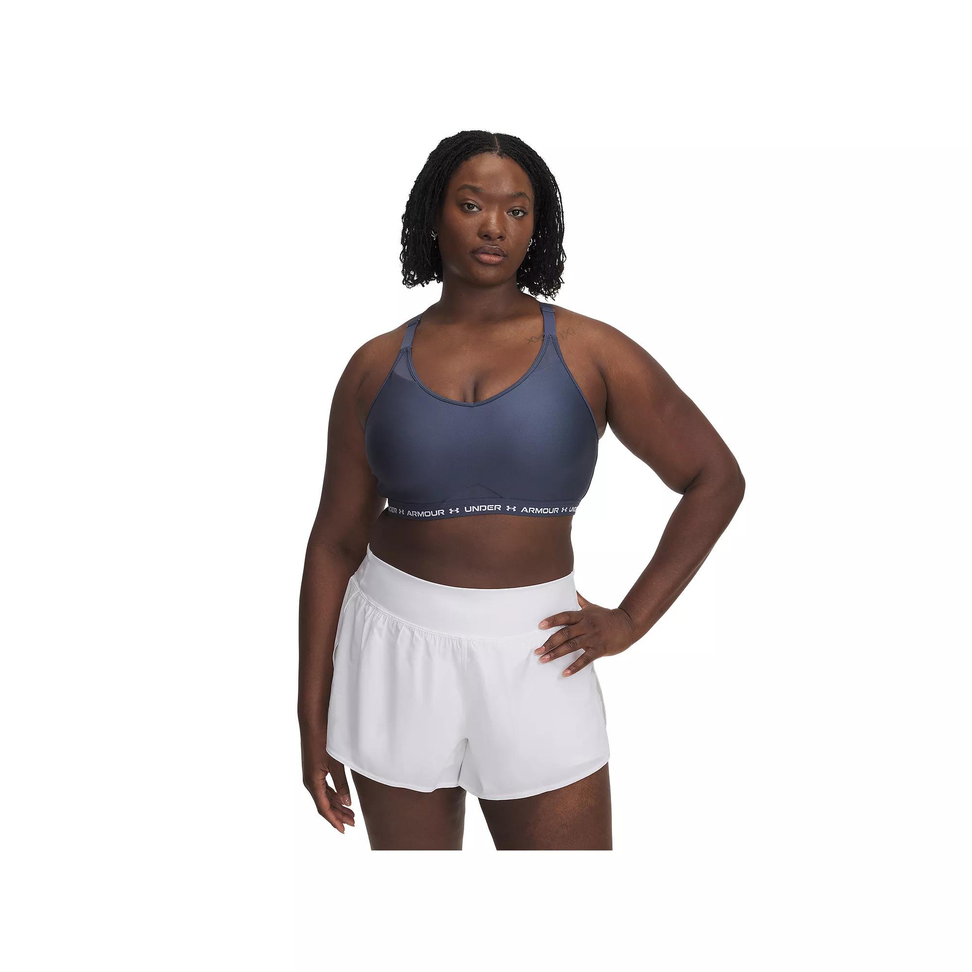 Women's Under Armour Crossback Low-Impact Sports Bra, Size: Large, Castlerock Product Image