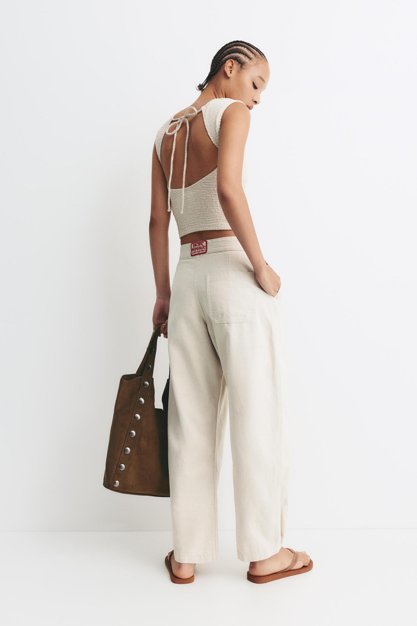 Textured Open-Back T-shirt Product Image