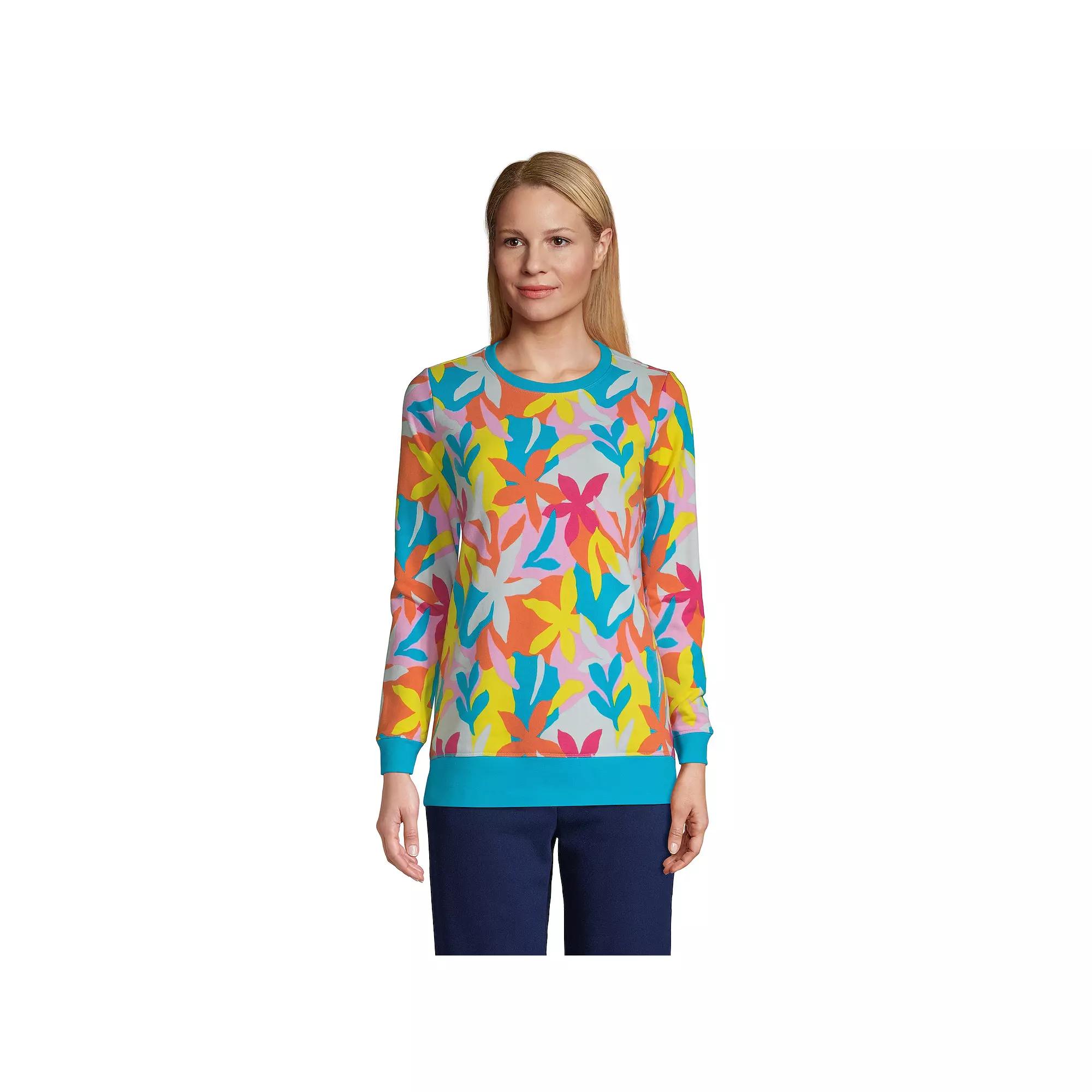 Women's Lands' End Serious Sweats Crewneck Sweatshirt Tunic,  Product Image