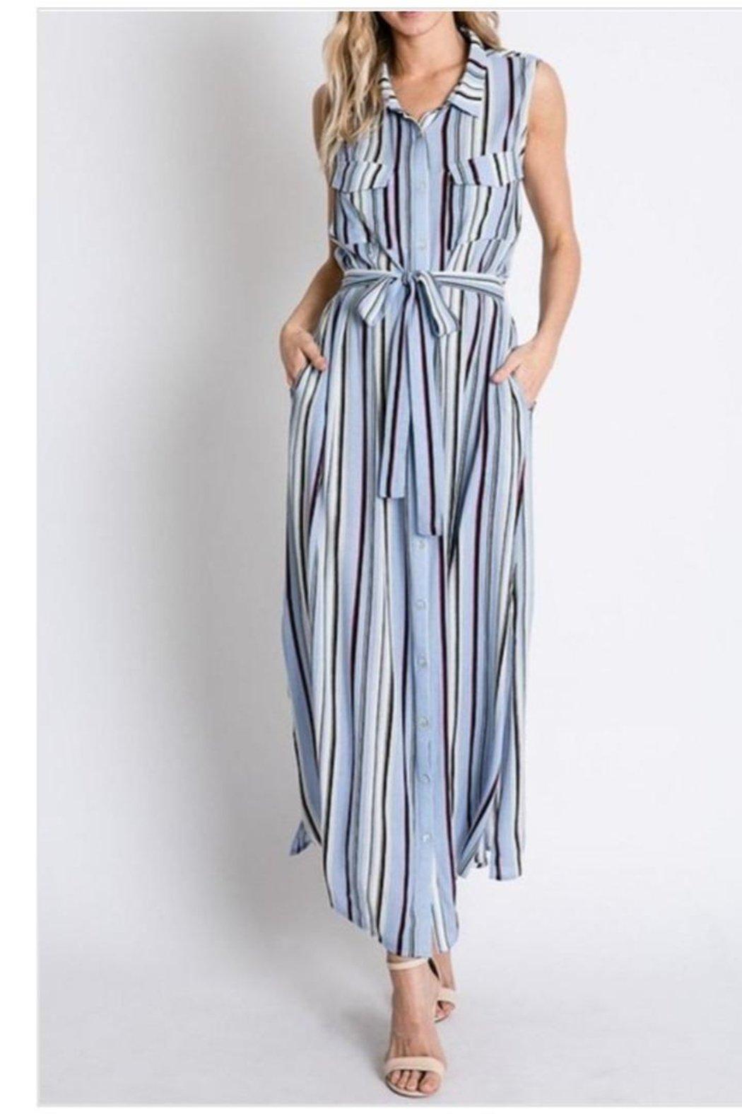 Strip Button Down Maxi Product Image