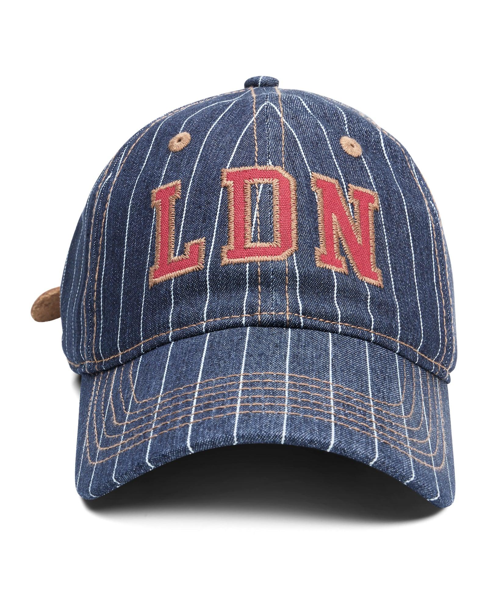 LDN RETRO CAP NAVY PINSTRIPE Female Product Image