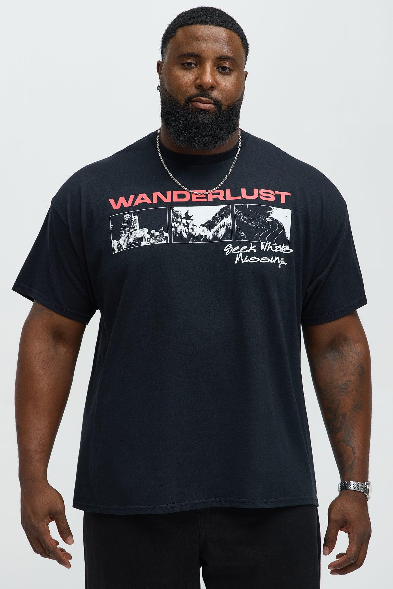 Wanderlust Seek What's Missing Short Sleeve Tee - Black Male Product Image