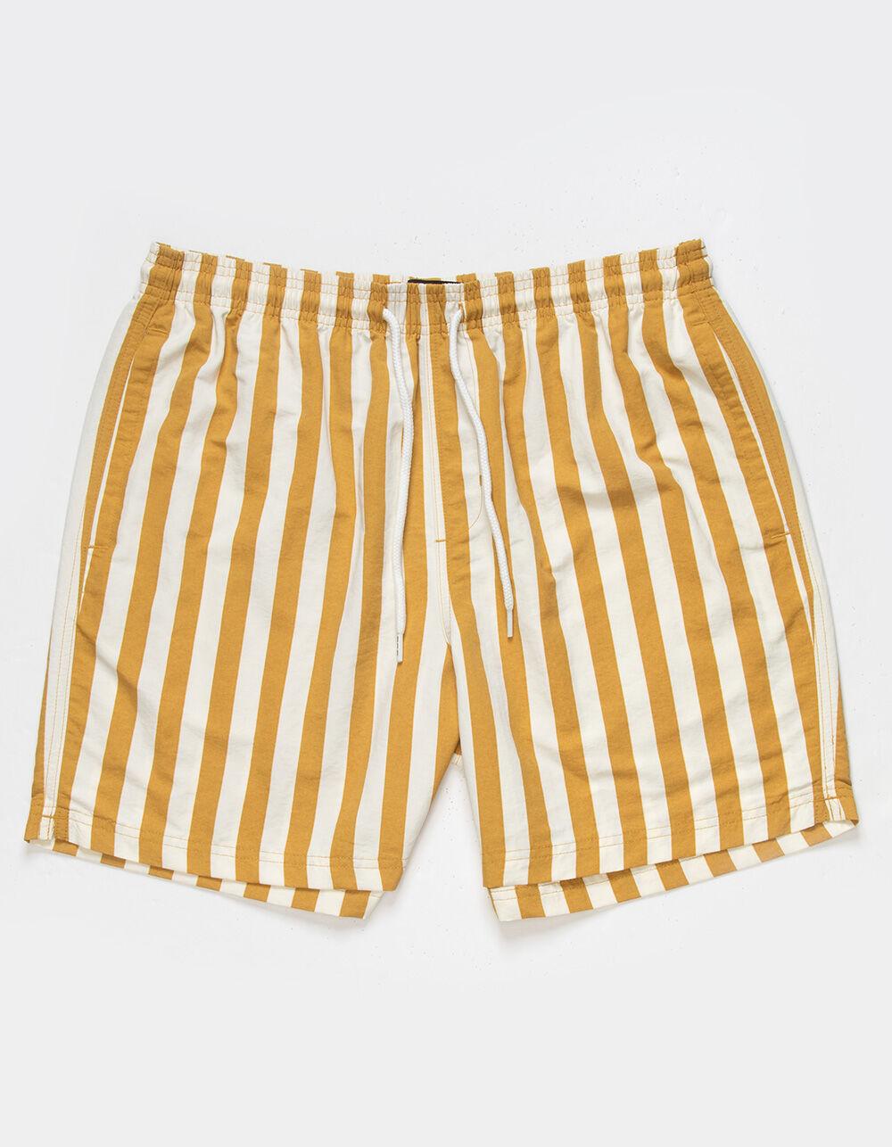 RSQ Mens 6" Nylon Shorts - WHITE/GOLD Product Image
