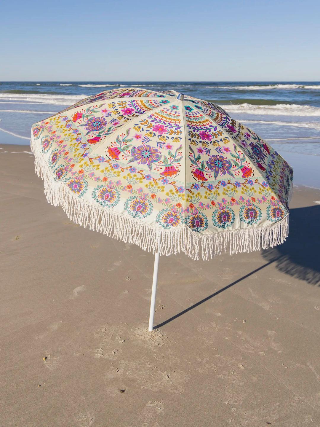 Beach Umbrella - Cream Borders Product Image