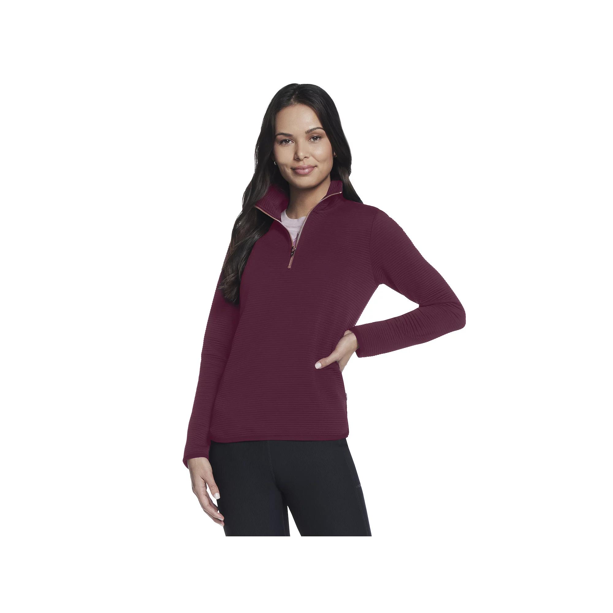 Women's Skechers® Go Walk® Ottoman Cozy Fit 1/4 Zip Pullover,  Product Image