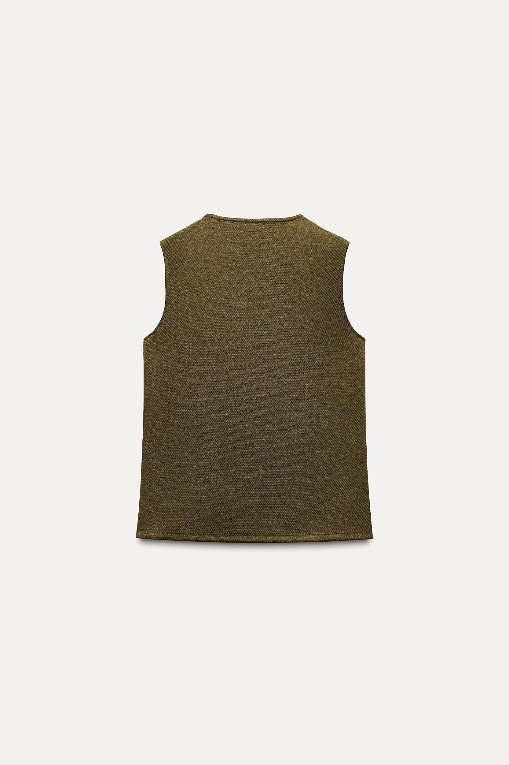 BUCKLE TWILL WRAP TOP Product Image