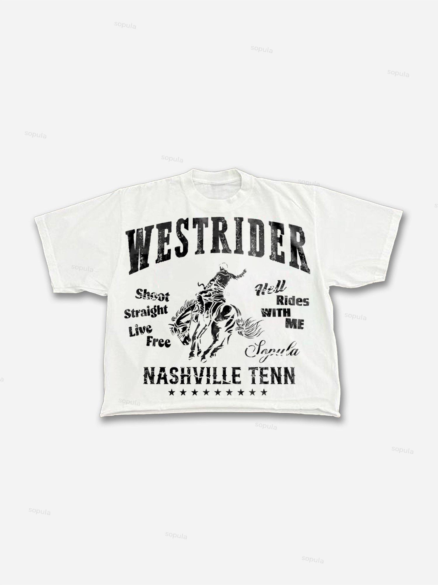 Monochrome Aged Vintage Graphic Cropped T-shirt Product Image