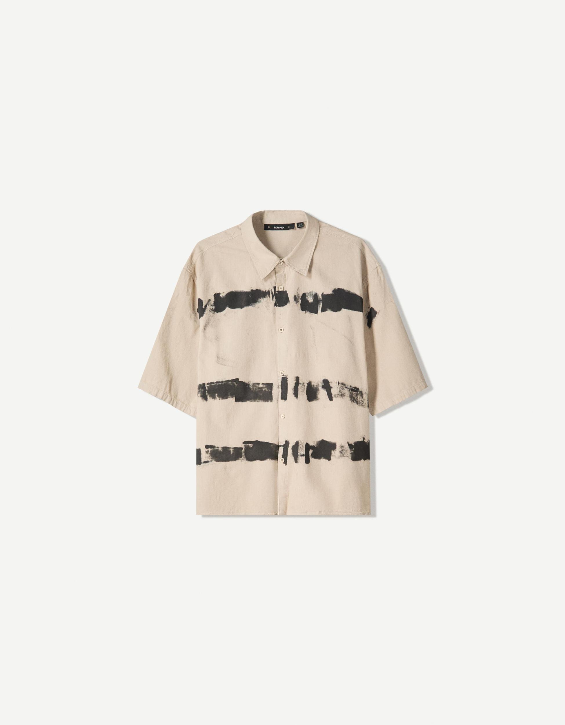 Boxy short sleeve tie-dye shirt Product Image