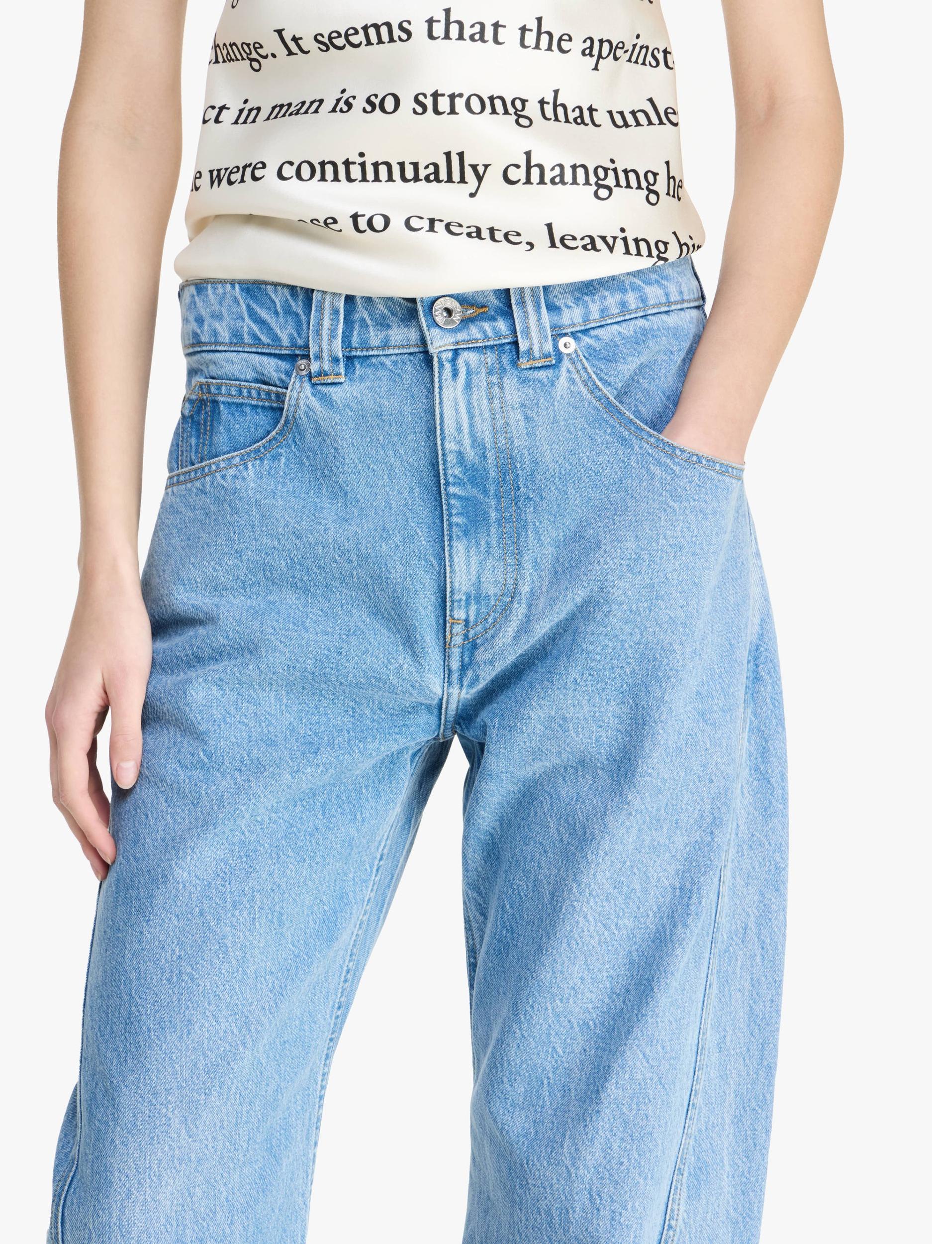 TWISTED SLIM LEG DENIM JEANS Product Image