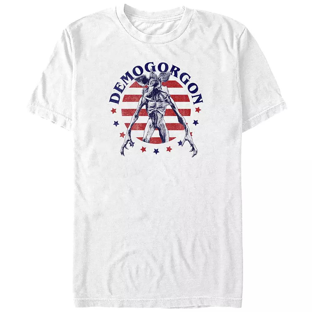 Big & Tall Stranger Things American Demogorgon Graphic Tee, Men's, Size: XL Tall, White Product Image