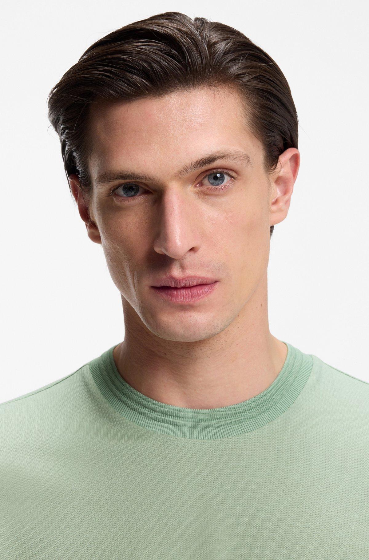 Regular-fit T-shirt in a mercerised cotton blend Product Image
