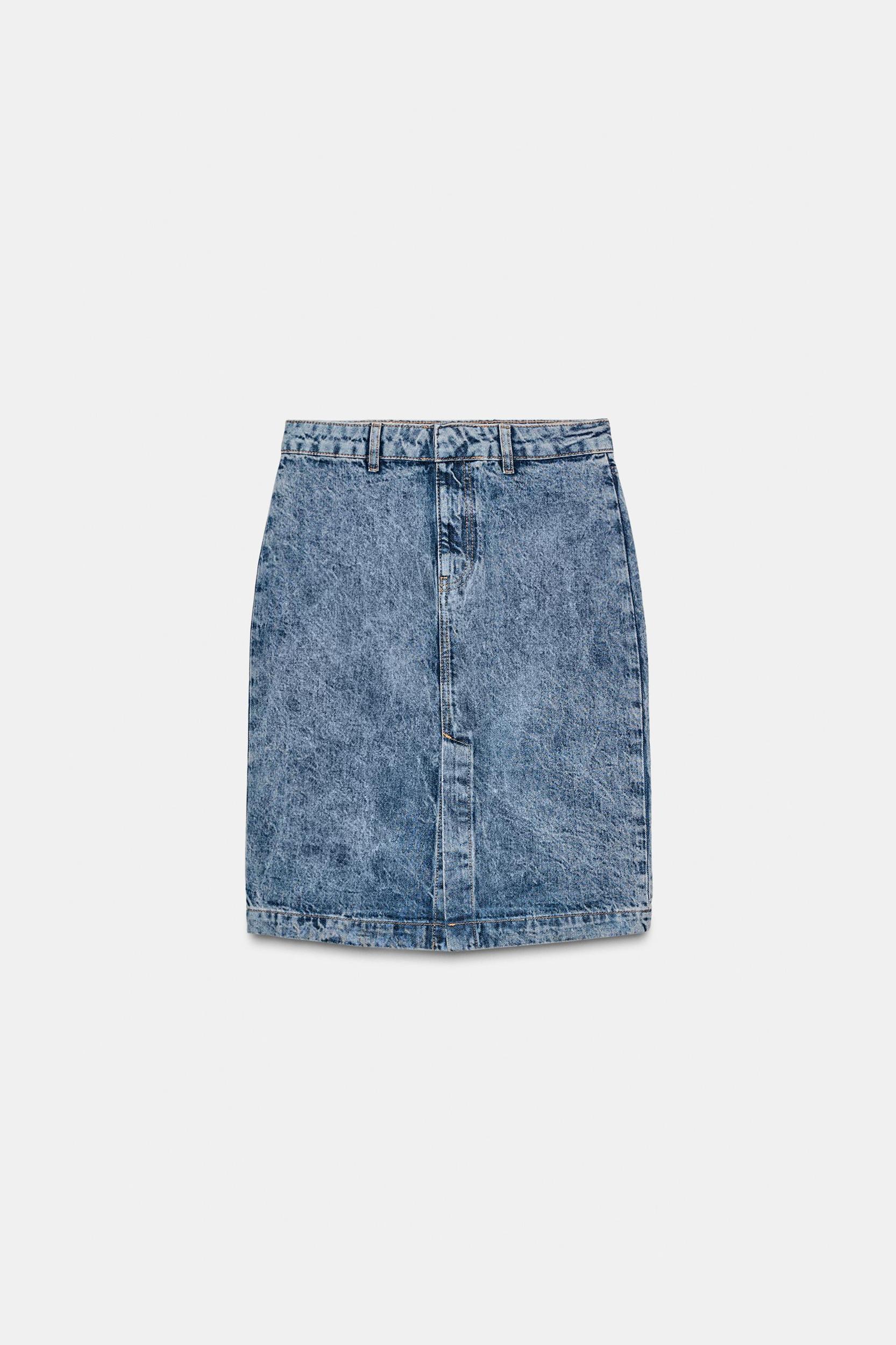 ZW COLLECTION DENIM MIDI SKIRT Product Image