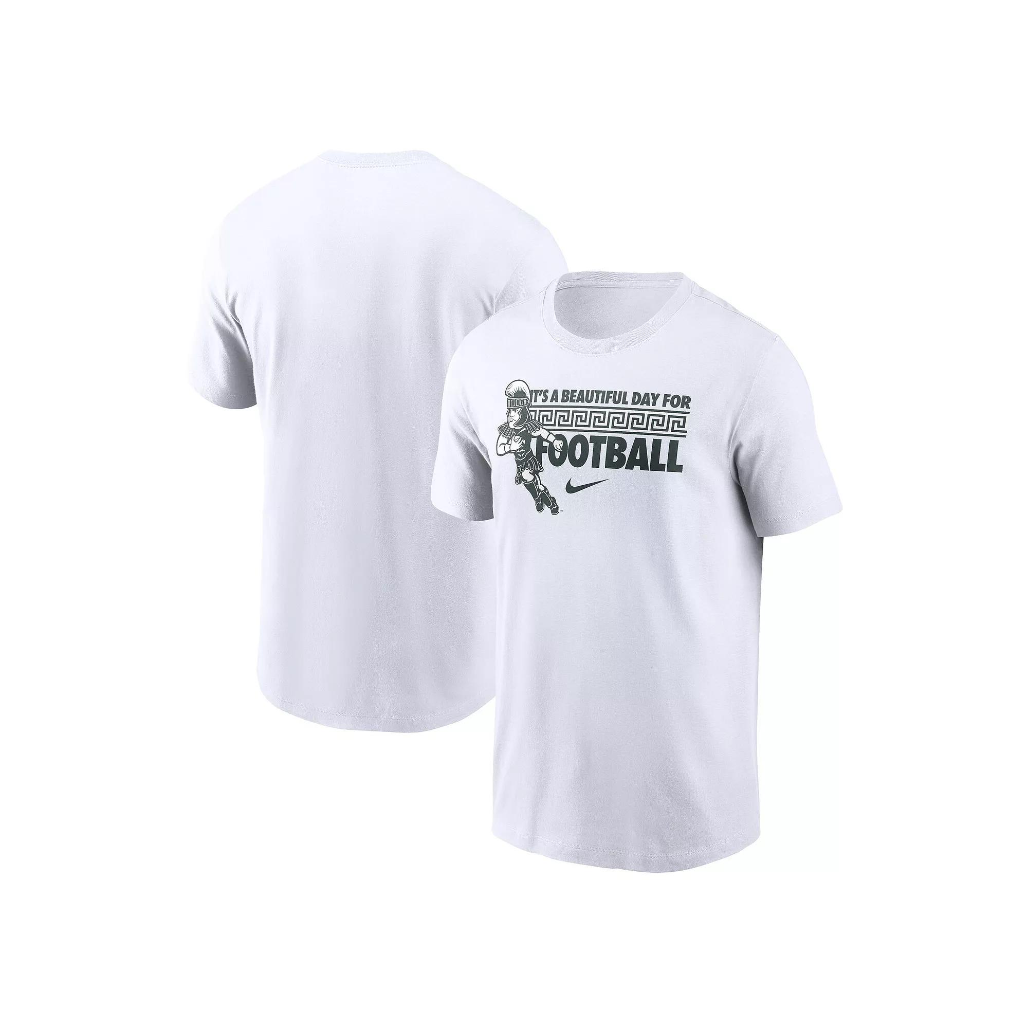 Men's Nike White Michigan State Spartans Fan  T-Shirt, Size: Small Product Image