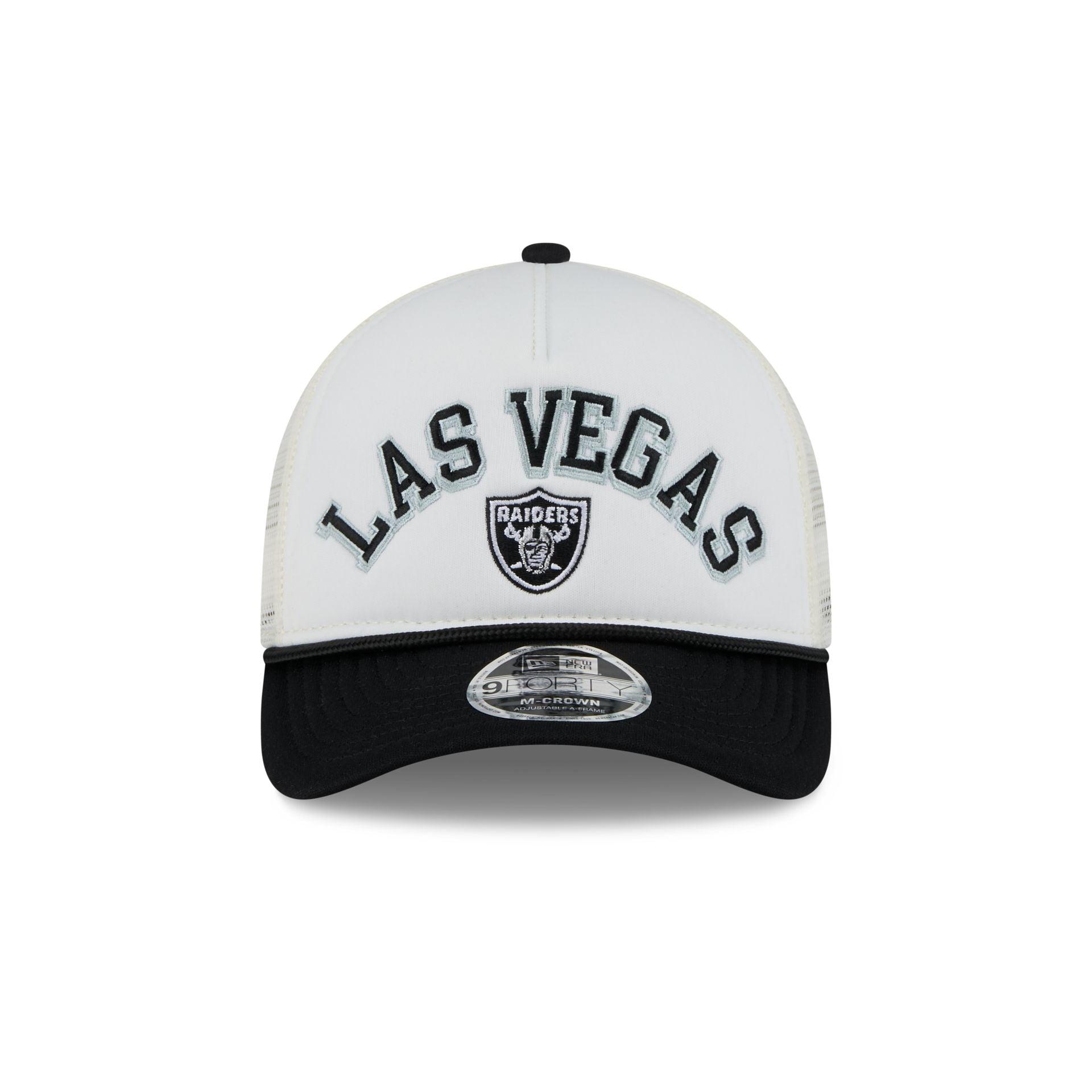 Las Vegas Raiders Chrome Arch 9FORTY M-Crown A-Frame Trucker Hat Male Product Image