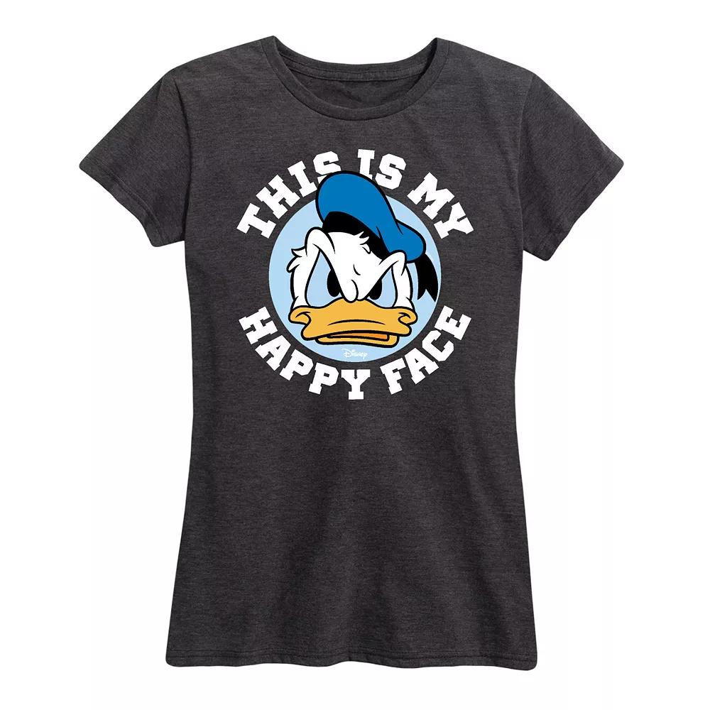 Disney's Donald Duck Women's This Is My Happy Face Graphic Tee,  Product Image