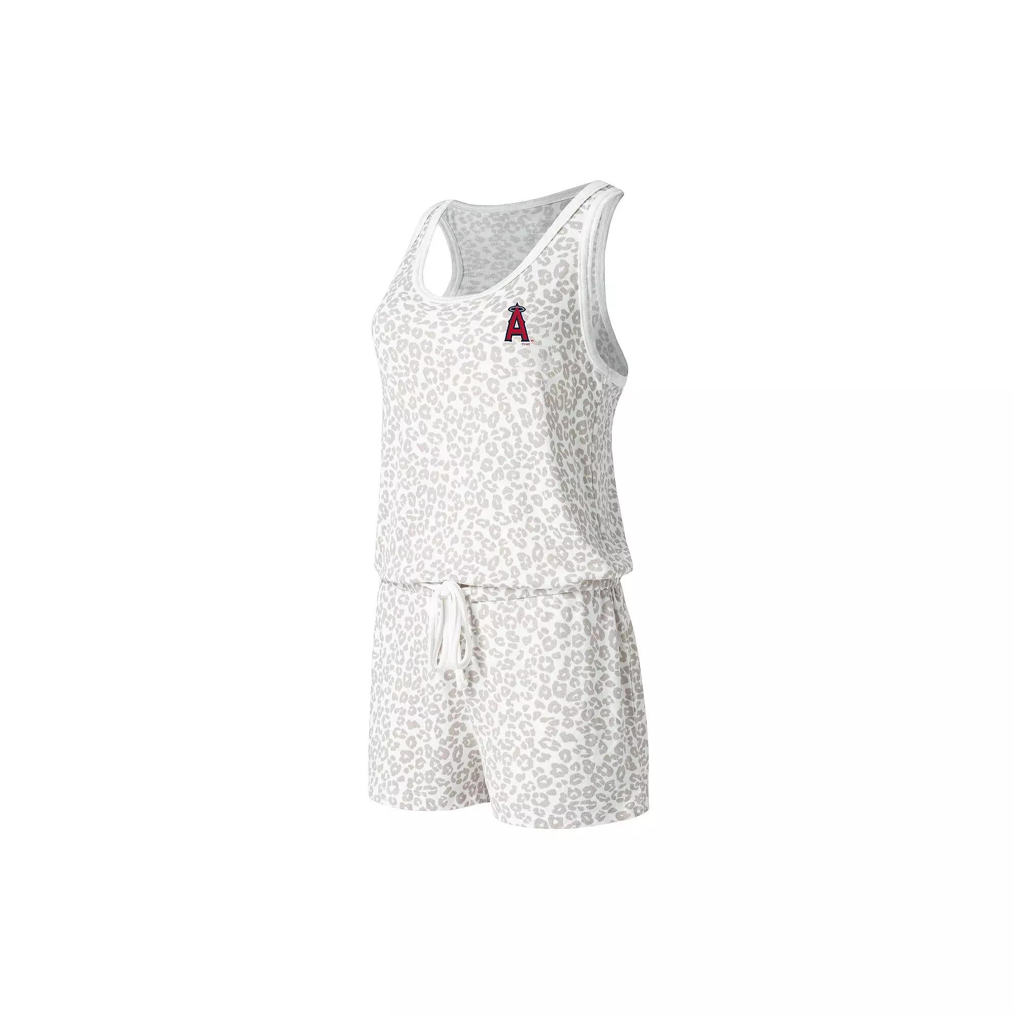 Women's Concepts Sport Cream Los Angeles Angels Montana Hacci Knit Romper,  Product Image