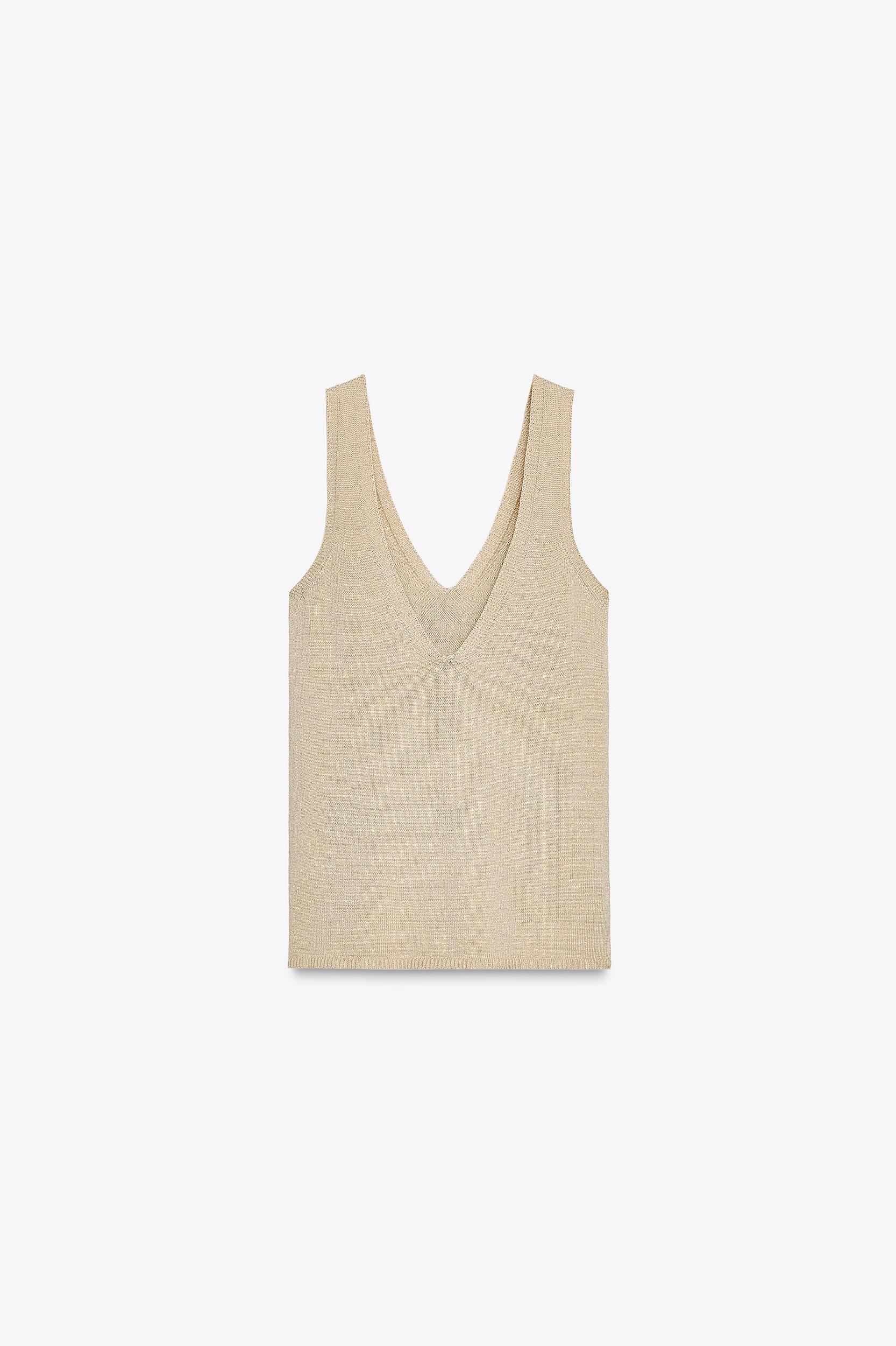 SLEEVELESS KNIT TOP Product Image