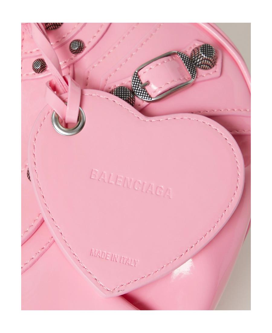 BALENCIAGA Women Pink Nappa Leather Le Cagole Xs Crossbody Bag Product Image