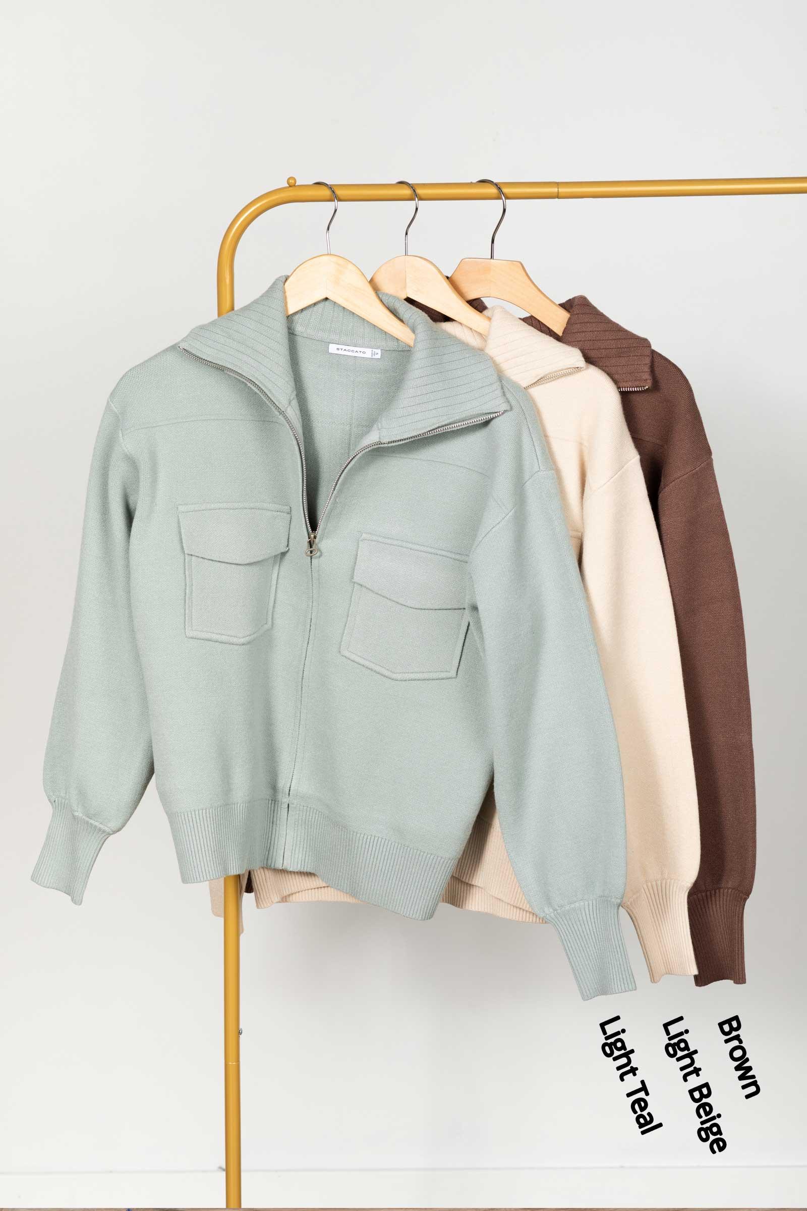 Zipper Down Jacket With Pockets Product Image