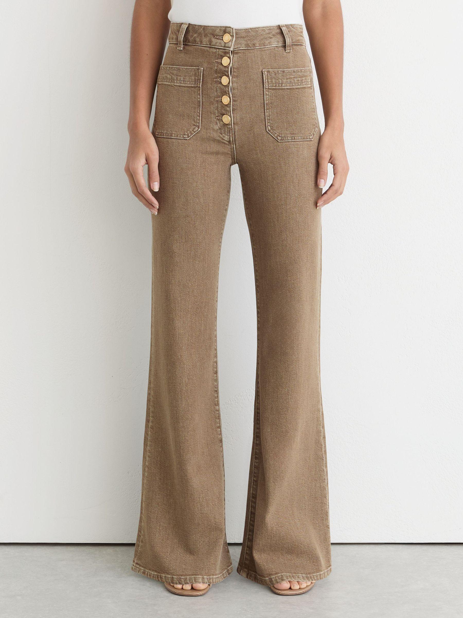 Petite Polka-Dot Wide-Leg Suit Trousers in White/Navy Product Image